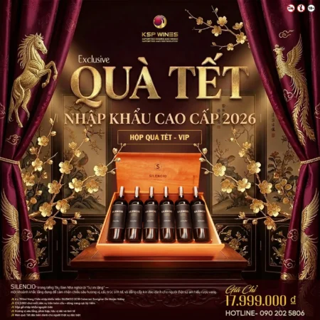 HỘP QUÀ TẾT 2026 VIP – VANG ĐỎ CHILE SIÊU CAO CẤP (ULTRA-PREMIUM) SILENCIO HỘP QUÀ SANG